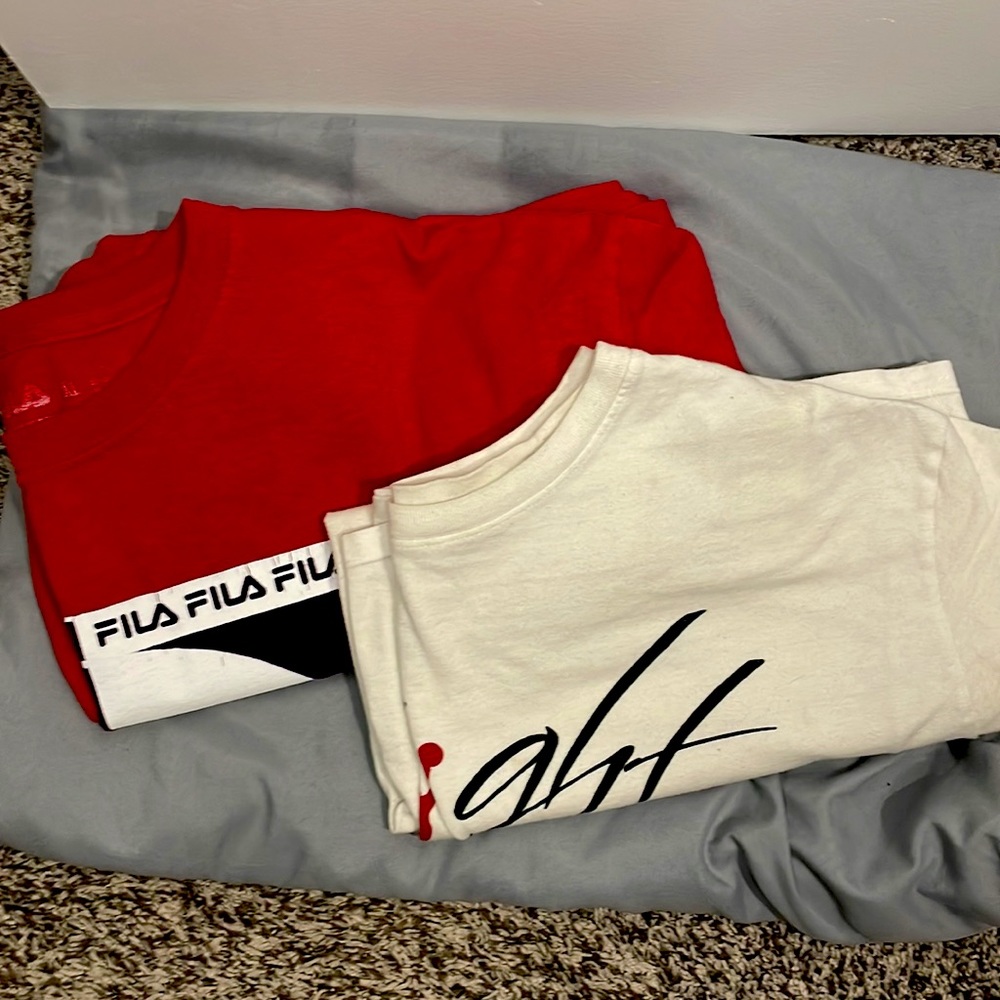 3/1 tshirt bundle Men’s XL Fila and Jordan Mens XL nike red swoosh